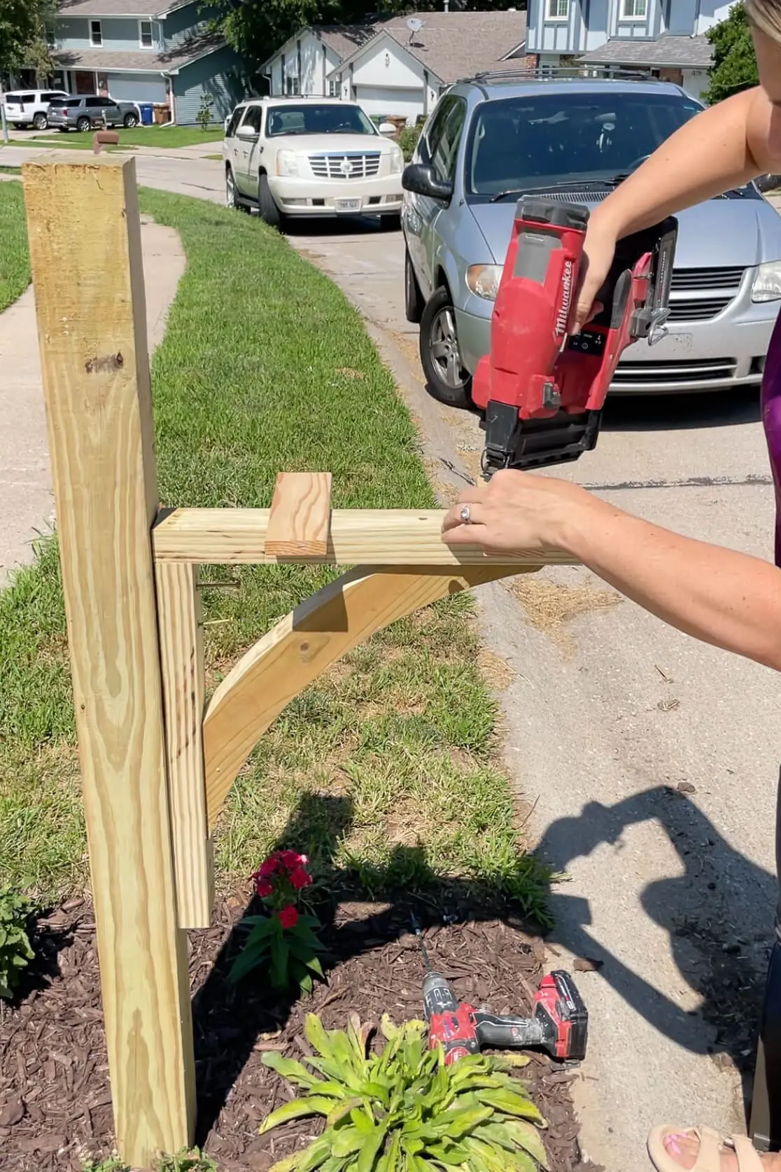 Mounting a mailbox outside.